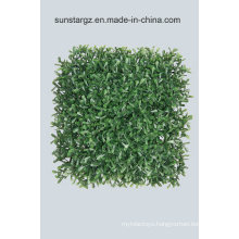 PE Mini Boxwood Hedge Panel Green Wall Artificial Plant for Home Decoration (50085)